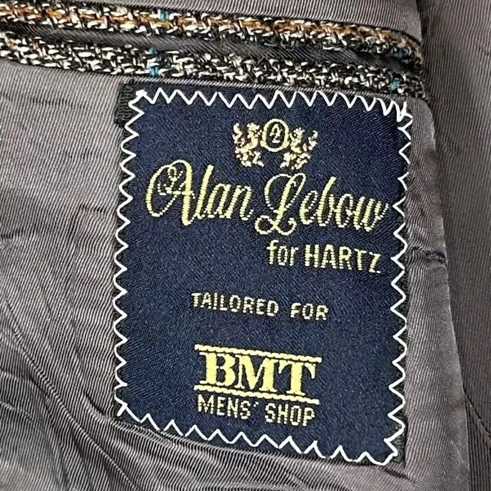 Alan Lebow for Hartz Mens Brown Plaid Two Button Blazer Sport Coat BMT Mens Shop